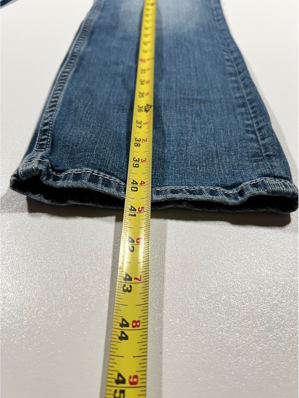 KE Tyler Jeans 33x32 Distressed Medium Wash Bootcut Denim - Picture 4 of 6